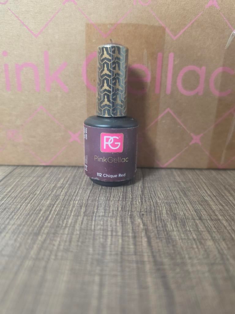 Pink gellac 112 chique red, Ophalen of Verzenden, Gebruikt, Handen en Nagels, Make-up