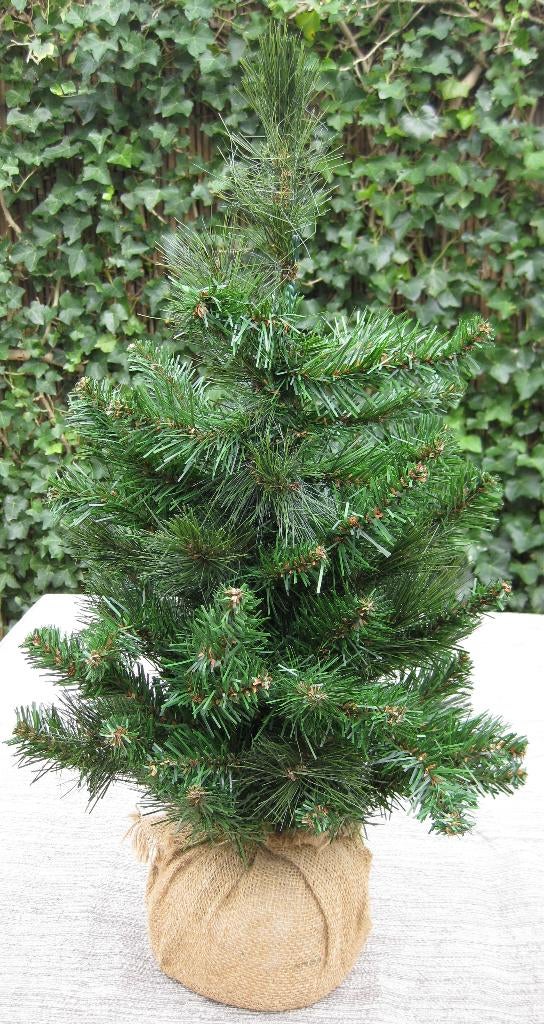 Kerst: Kerstboompje Kunstboom groen met "kluit" hoogte 60 cm, Ophalen of Verzenden