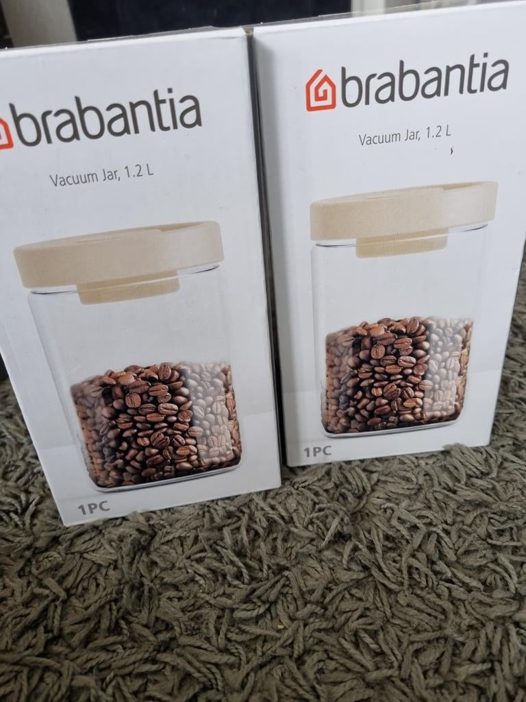 Brabantia vacuüm voorraadpotten 1,2 L NIEUW, Huis en Inrichting, Keuken | Tupperware, Ophalen of Verzenden, Nieuw, Overige typen