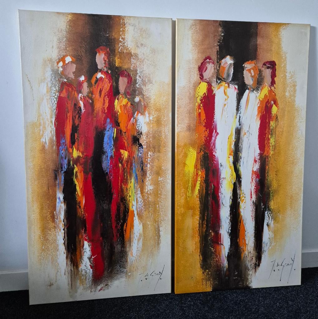 Tweeluik olieverfschilderijen van Jochem de Graaf, Ophalen