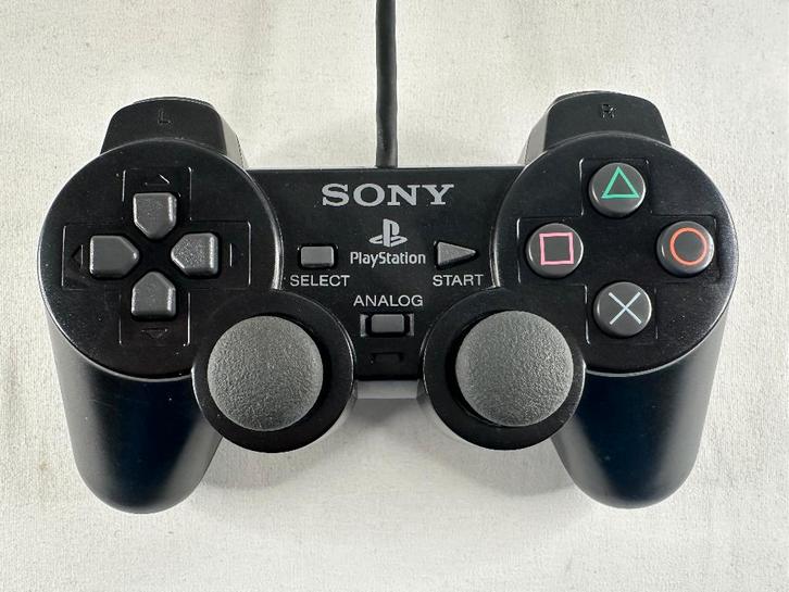 Playstation 2 Dualshock 2 Controller Zwart SCPH-10010 - PS2, Spelcomputers en Games, Games | Sony PlayStation 2, Gebruikt, Overige genres