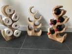 Suar boomstam hout wijnrek voor 6 flessen of wc rollen, Huis en Inrichting, Woonaccessoires | Wijnrekken, Nieuw, Ophalen of Verzenden