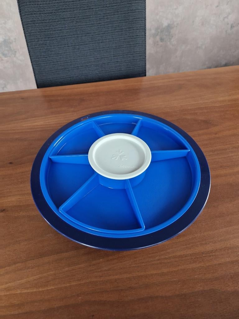 Tupperware hapjesschaal - Ideaal voor feestjes!, Ophalen, Zo goed als nieuw, Blauw, Schaal