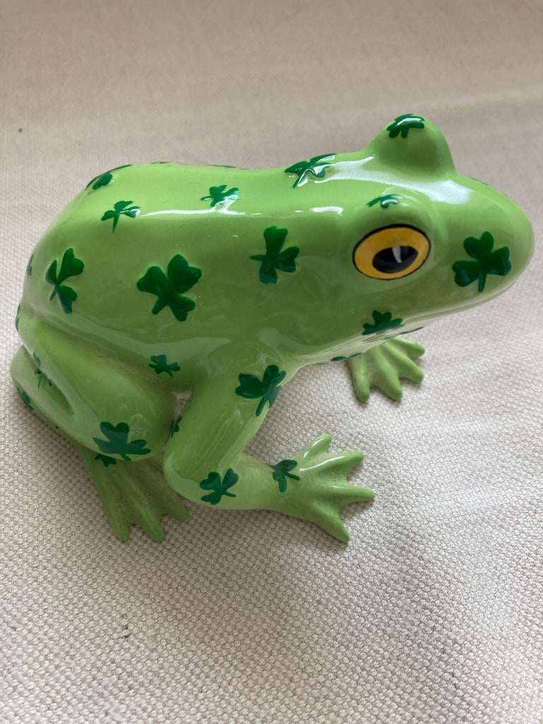Fanciful Frogs "Toad-ally Lucky" beeldje - Klavertje vier, Verzamelen, Dierenverzamelingen, Ophalen of Verzenden, Zo goed als nieuw