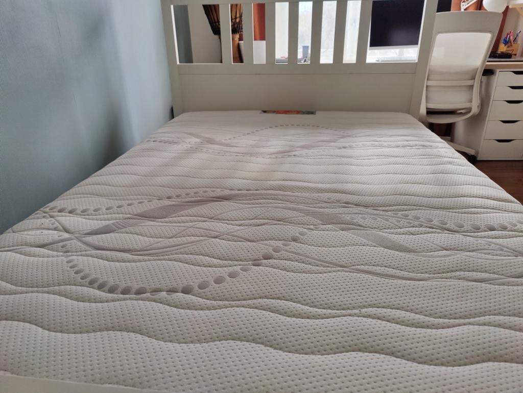 IKEA Hemnes bed wit 160x200, Huis en Inrichting, Slaapkamer | Bedden, Ophalen, Gebruikt, Wit, Tweepersoons