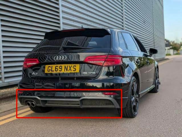Audi A3 8v 17-20 S-line diffuser 8v3807521, Auto-onderdelen, Carrosserie en Plaatwerk, Ophalen, Gebruikt, Audi, Achter