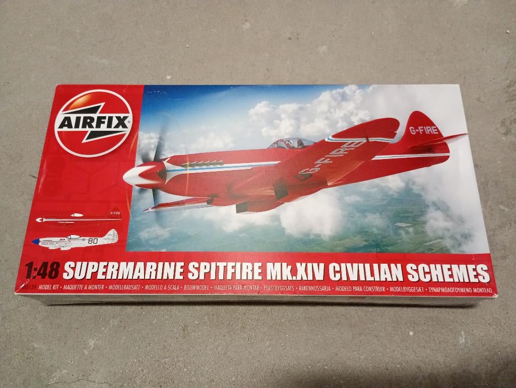 Spitfire XVI Airfix 1/48 Civilian, Ophalen of Verzenden, Nieuw, Groter dan 1:72, Overige merken