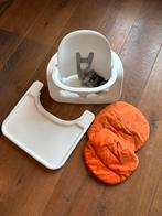 Stokke Steps kinderstoel met eetblad en kussen, Kinderen en Baby's, Kinderstoelen, Ophalen, Gebruikt, Meegroeistoel, Afneembaar eetblad