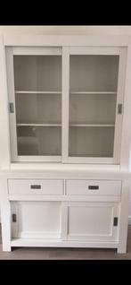 Witte buffetkast massief Dennenhout, Huis en Inrichting, Kasten | Buffetkasten, Ophalen, Gebruikt, 200 cm of meer, Landelijk