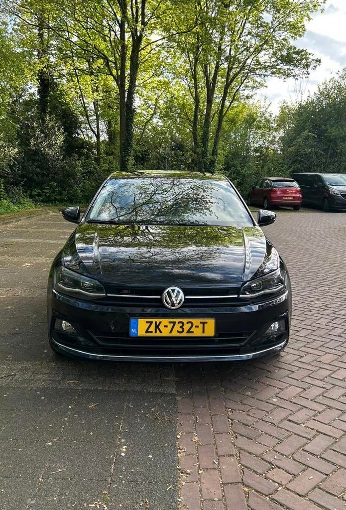Volkswagen Polo 1.0 TSI 95pk 2019 Zwart, Auto's, Voorwielaandrijving, 40 €/maand, Zwart, Origineel Nederlands