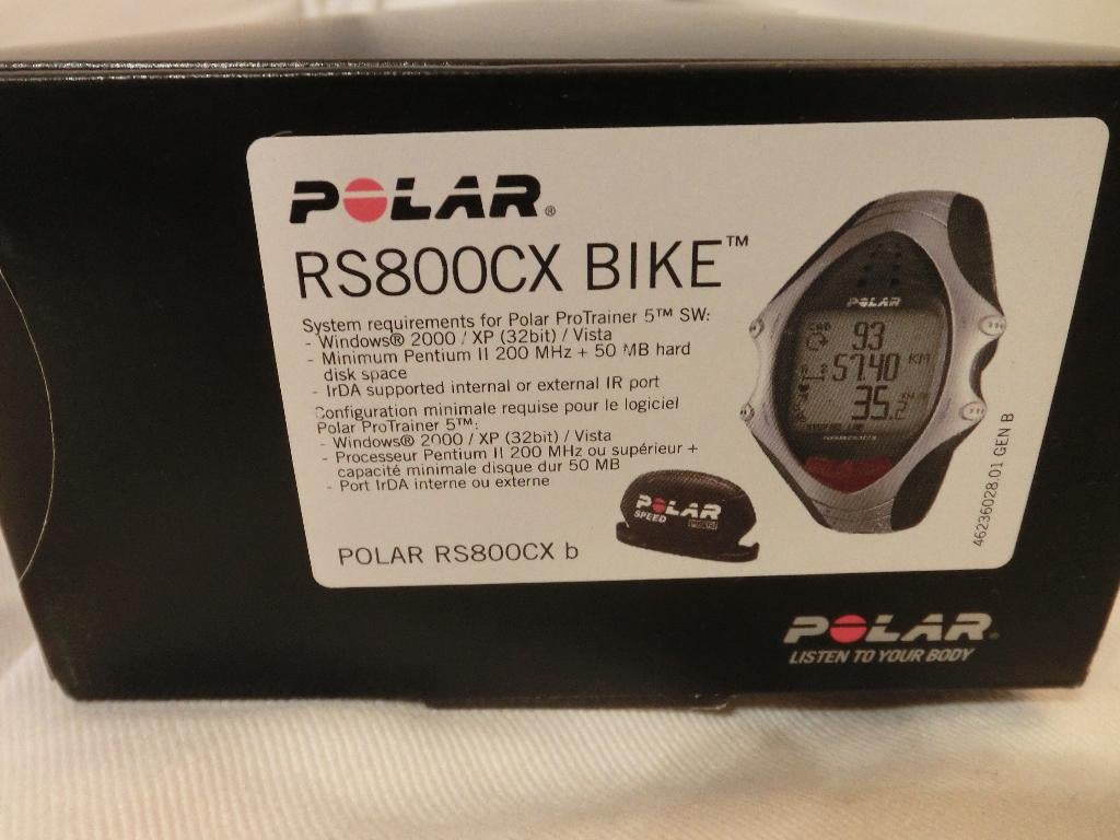 Polar RS800CX Bike sporthorloge met hartslagband, Afstand, Zwart, Ophalen of Verzenden, Waterdicht
