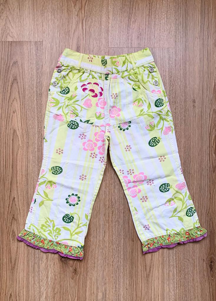 Vintage oilily broek bloemetjes maat 122, Verzenden, Gebruikt, Meisje, Broek