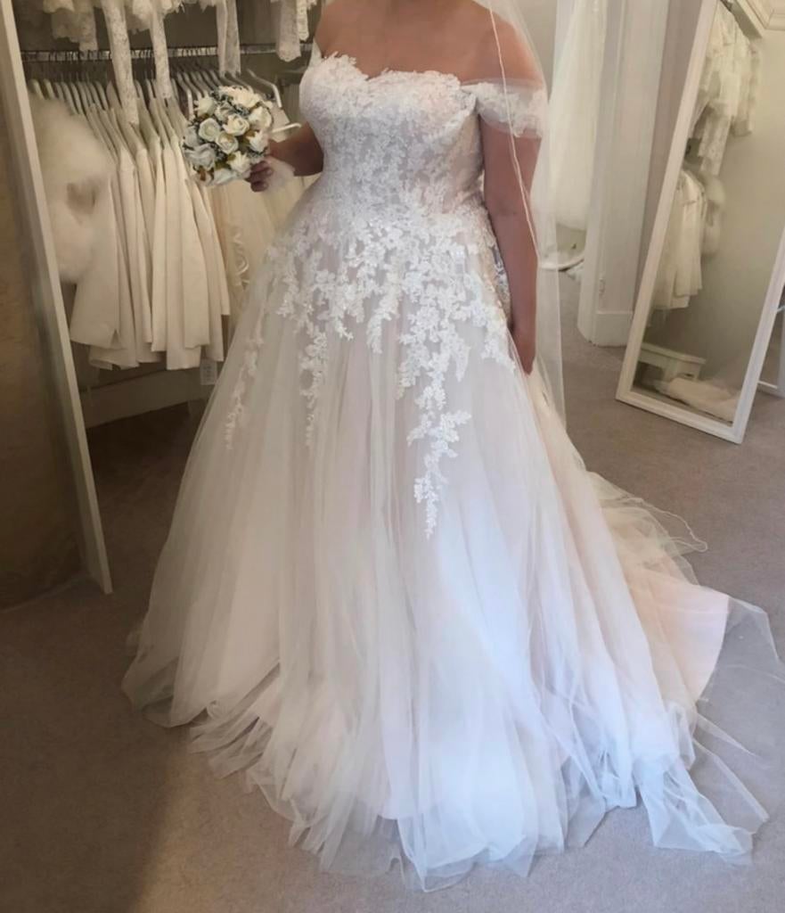 Prachtige Ladybird Bruidsjurk - A-lijn, strapless, Ophalen of Verzenden, Zo goed als nieuw, Wit, Trouwjurk