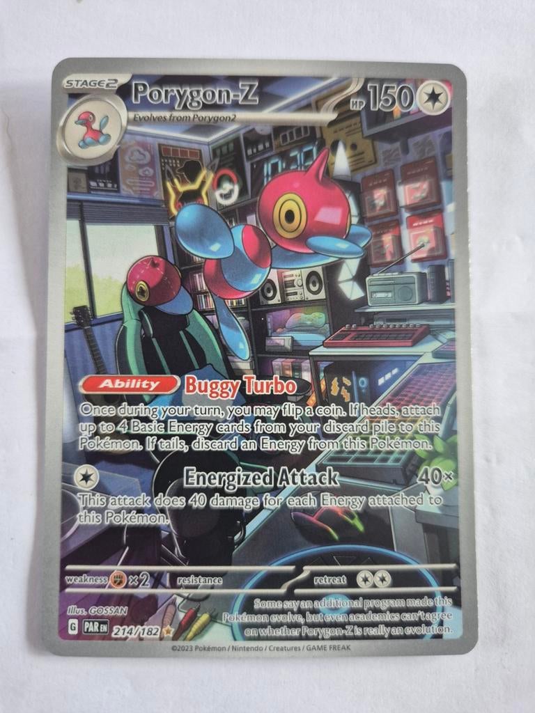 Porygon-Z Pokémon kaart (214/182) - Scarlet & Violet, Ophalen of Verzenden, Zo goed als nieuw, Losse kaart
