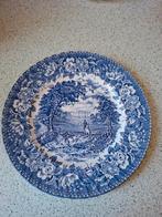 Antiek Engels bord - Engeland's Heritage - Blauw-wit decor, Ophalen of Verzenden