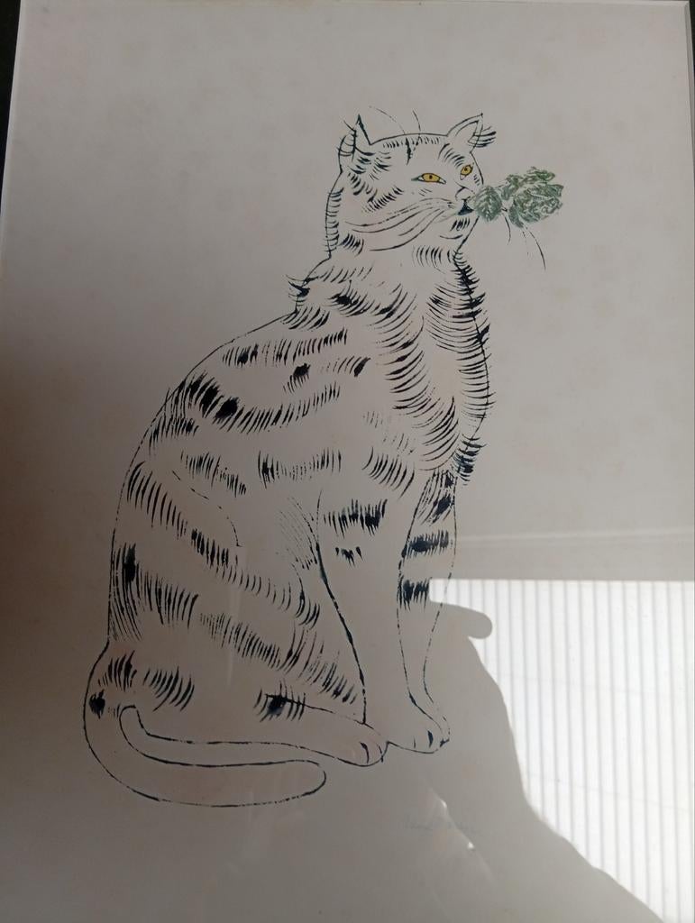 Andy Warhol Katten Lithografie Collectie - 2 Stuks, Antiek en Kunst, Kunst | Litho's en Zeefdrukken, Ophalen of Verzenden