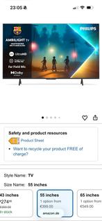 Philips Ambilight 55PUS8200/12 4K UHD Smart TV - Nieuw, Ophalen, Philips, LED, 50 Hz