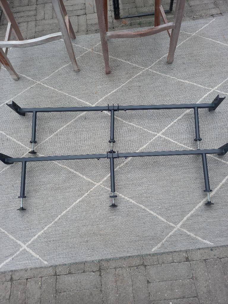 Steunpoten bed, 90 cm, Zwart, Tweepersoons, Ophalen of Verzenden