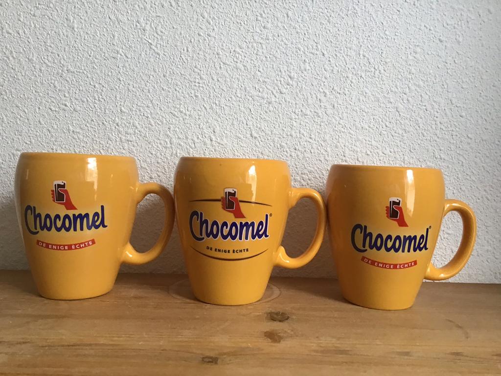 6 chocomel bekers. Chocolademelk mokken., Ophalen of Verzenden, Overige stijlen, Kop(pen) en/of Schotel(s), Glas
