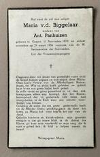 Bidprentje Maria v.d. Biggelaar - 1956 Gemert, Ophalen of Verzenden, Bidprentje