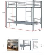Stapelbed van ijzer met matrassen - Gebruikt, Ophalen, Gebruikt, 90 cm, Eenpersoons