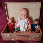 5 poppen uit jaren 50'      58 -29-26-15-12 cm, Ophalen of Verzenden