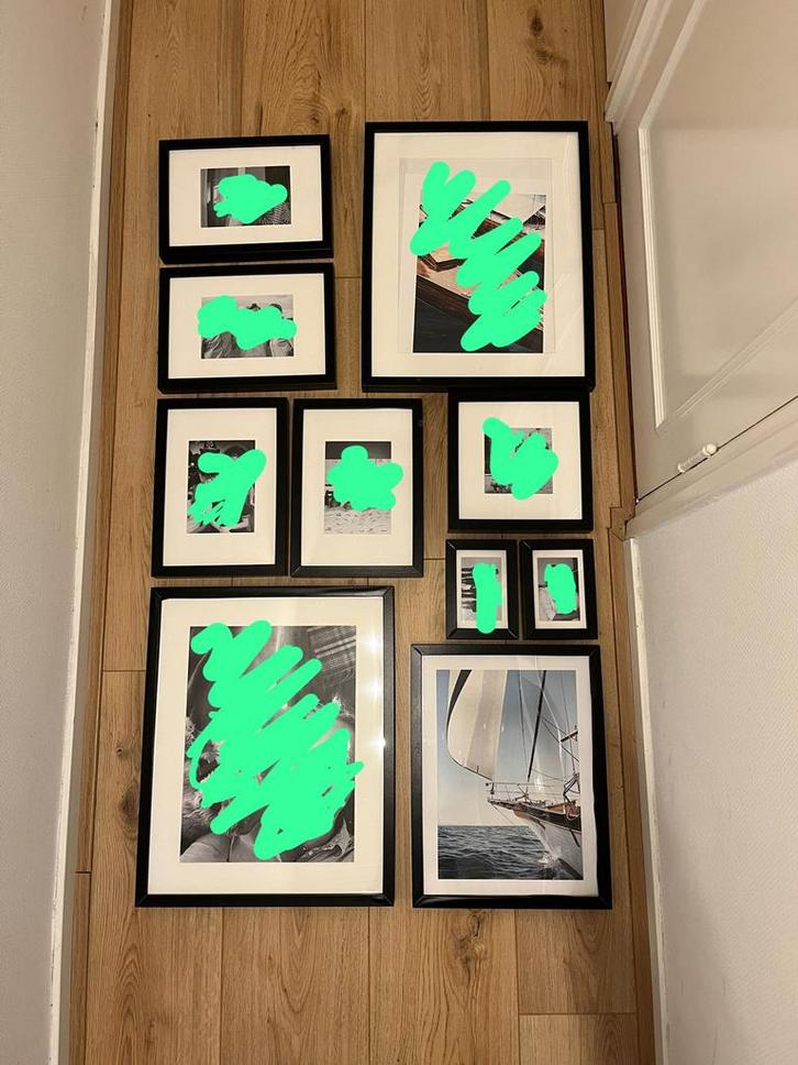 Set fotolijsten Ikea (opknapper), Huis en Inrichting, Woonaccessoires | Lijsten, Gebruikt, 75 cm of meer, 75 tot 100 cm, Overige materialen