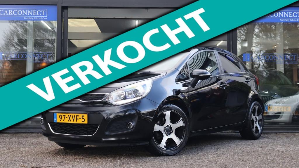 Kia Rio 1.4 CVVT Super Pack|Cruise|Trekhaak||PDC|Camera|Clim, Auto's, Kia, Voorwielaandrijving, Euro 5, Zwart, Zwart