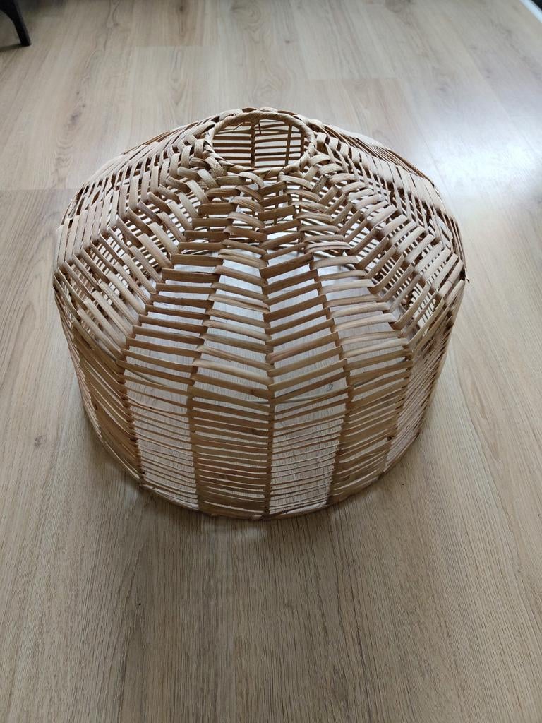 IKEA Rieten Lampenkap - Natuurlijke Sfeer, Gebruikt, Bohemian, Scandinavisch, Natuurlijk, 25 tot 50 cm, Rond