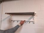 IKEA kapstok met hoedenplank – wit / metaal, Zo goed als nieuw, Minder dan 100 cm, Hout, Ophalen