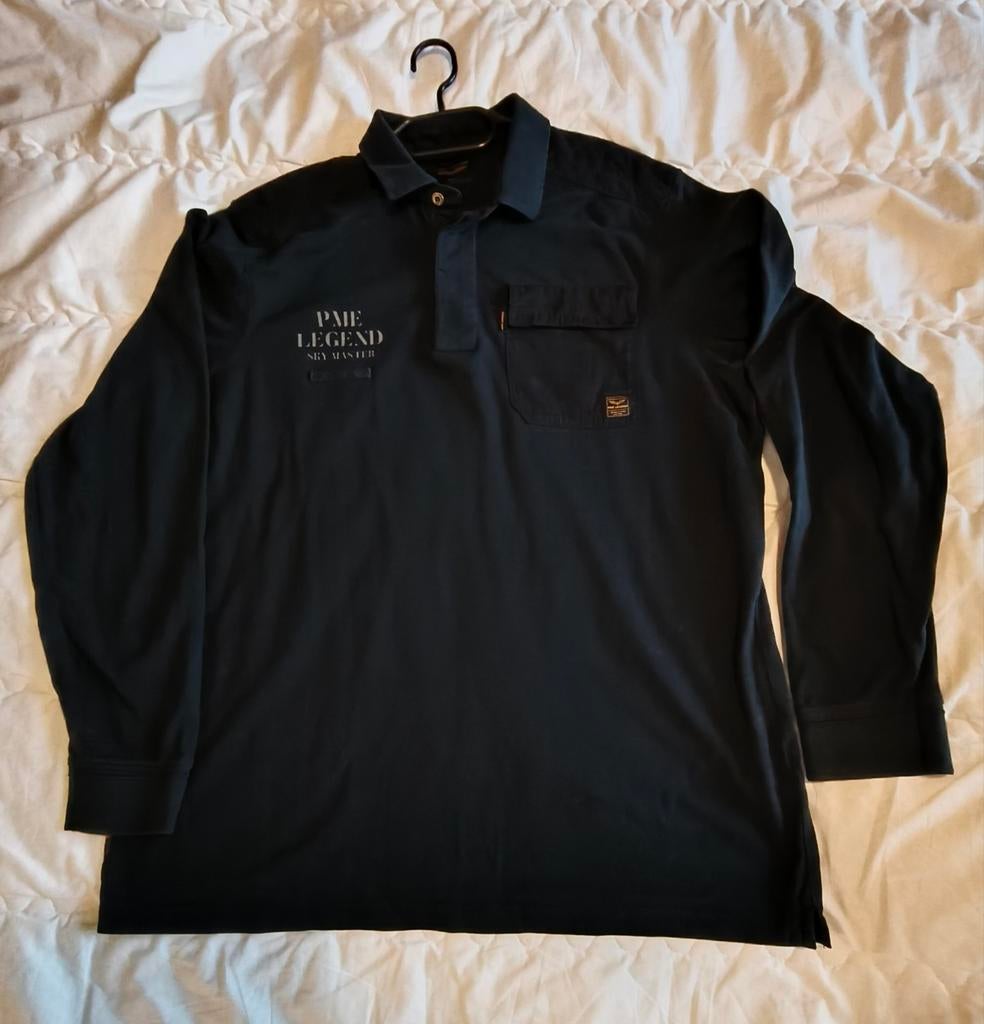 PME Legend, polo lange mouw, 3xl, Kleding | Heren, Polo's, Blauw, Overige maten, Ophalen of Verzenden, Zo goed als nieuw