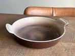 Vintage Le Creuset pan doorsnede 22 cm., Ophalen, Gebruikt, Gietijzer, Koekenpan of Braadpan