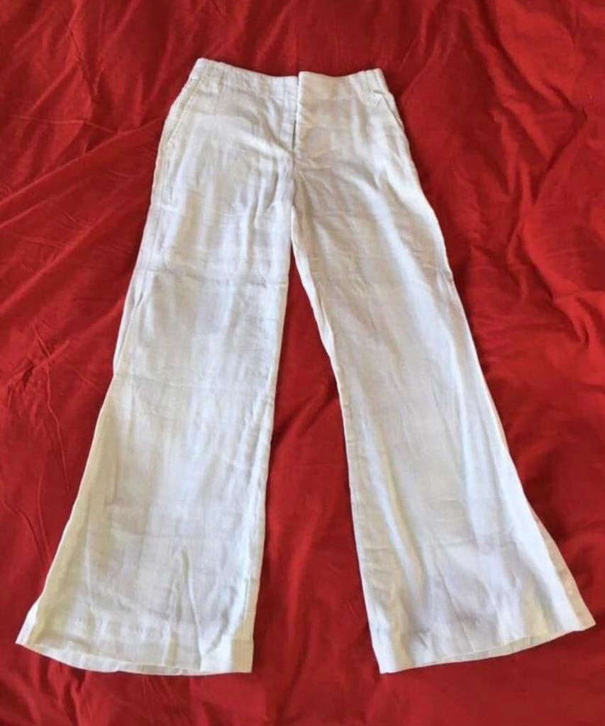 Just B Linnen Broek Maat 38/40 Nieuw de Bijenkorf, Kleding | Dames, Maat 38/40 (M), Wit, Nieuw, Ophalen of Verzenden