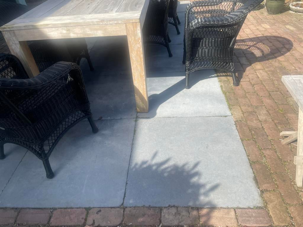 Gebruikte bluestone hardstenen tegels 80x80x3, Tuin en Terras, Tegels en Klinkers, Gebruikt, Ophalen of Verzenden, Terrastegels