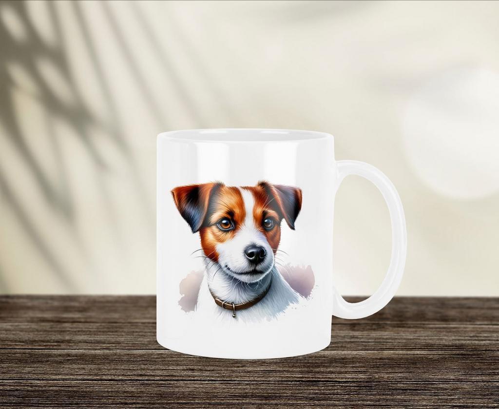 Jack Russell Terriër mok, Verzenden, Nieuw, Overige stijlen, Kop(pen) en/of Schotel(s)
