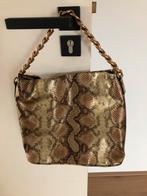 Slangenprint tas met goudkleurige schakel riem van Tamaris, Ophalen of Verzenden, Zo goed als nieuw