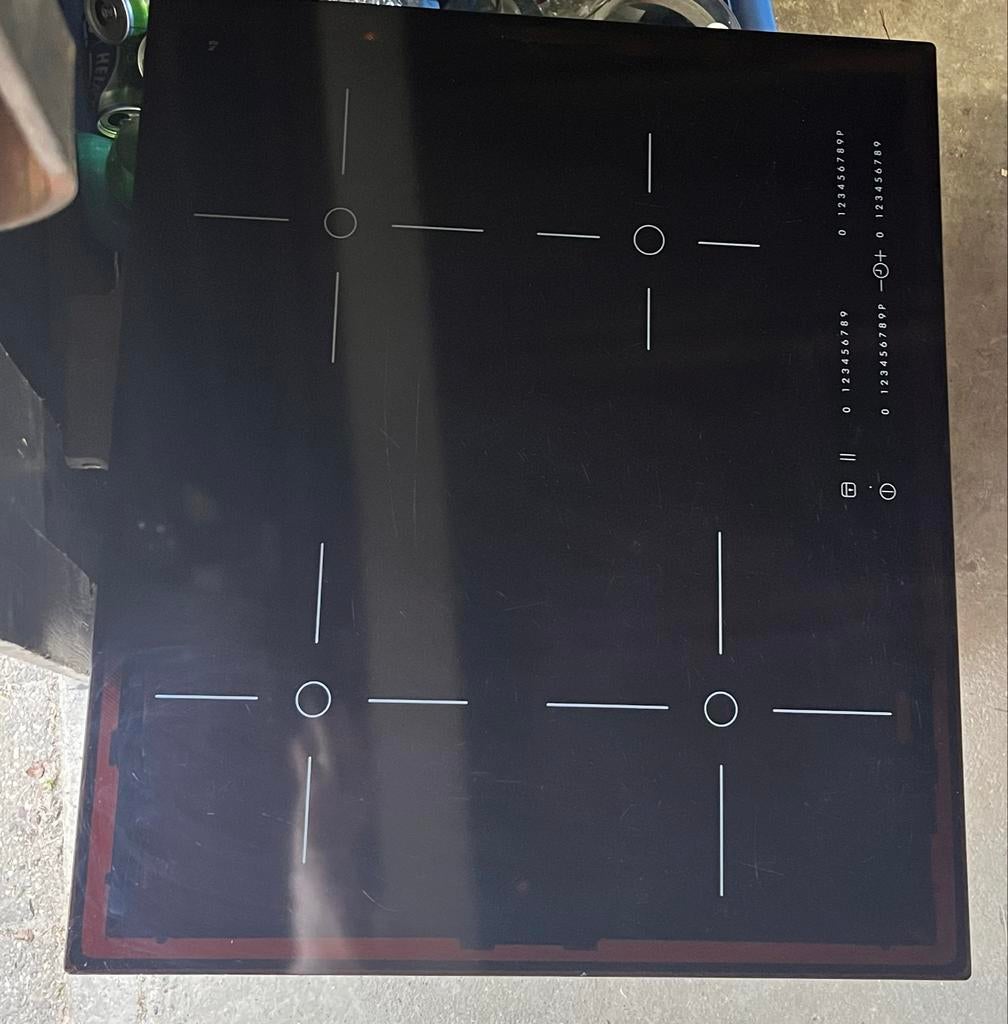 IKEA Inductiekookplaat 4 zones, 7.4 kW, Witgoed en Apparatuur, Ophalen, Gebruikt, 4 kookzones, Inbouw