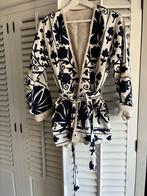 Donkerblauw/wit kimonojasje, Maat 38/40 (M), Blauw, Ophalen of Verzenden, Jasje
