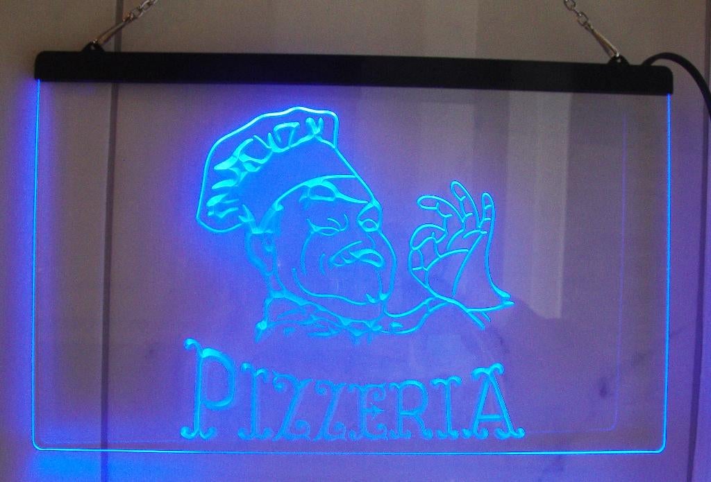 neon bord in acryl '' pizzeria '' - nieuw / ongebruikt, Ophalen of Verzenden, Nieuw, Lichtbak of (neon) lamp