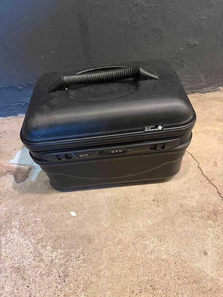 Zwarte Hardcase Beautycase met Cijferslot, Sieraden, Tassen en Uiterlijk, Beautycases, Zo goed als nieuw, Hardcase, Zwart, Met slot