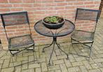 Ijzeren bistro set, Tuin en Terras, Tuinsets en Loungesets, Overige materialen, Gebruikt, Tuinset, Ophalen