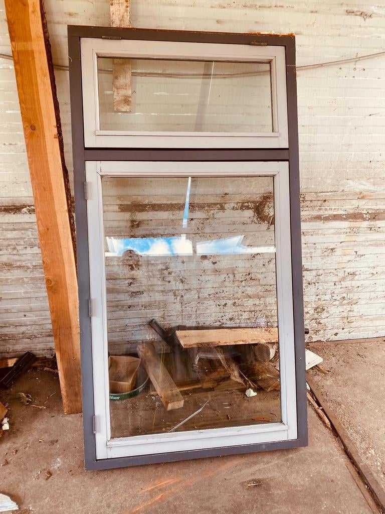 Raamkozijn, Doe-het-zelf en Verbouw, Kozijnen en Schuifpuien, Gebruikt, Raamkozijn, 75 tot 150 cm, Hout