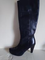 Leren hoge laarzen, Kleding | Dames, Schoenen, Hoge laarzen, Zwart, Ophalen of Verzenden, Zo goed als nieuw