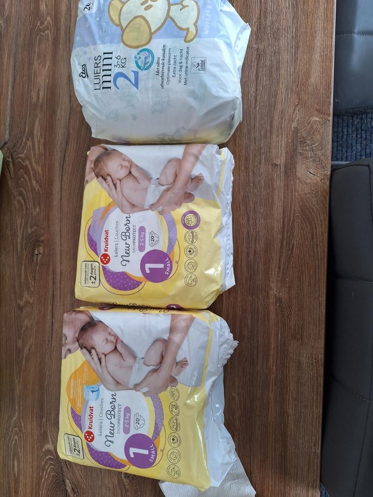 3 pakken baby luiers .., Ophalen of Verzenden, Nieuw, Overige typen