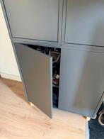 Grijze schoenenkast met veel opbergruimte op pootjes, Huis en Inrichting, Kasten | Schoenenkasten, Ophalen of Verzenden, Gebruikt