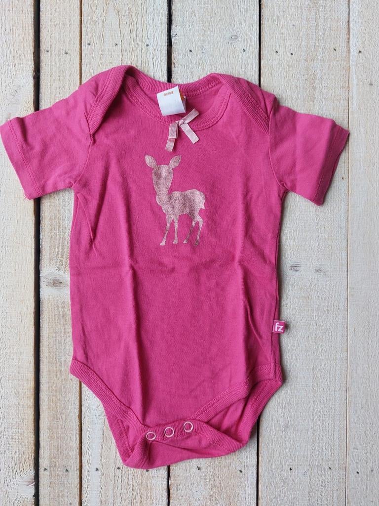 Frendz Maat 62 68 Roze Romper met Hert, Kinderen en Baby's, Babykleding | Maat 62, Frendz, Zo goed als nieuw, Pakje, Verzenden