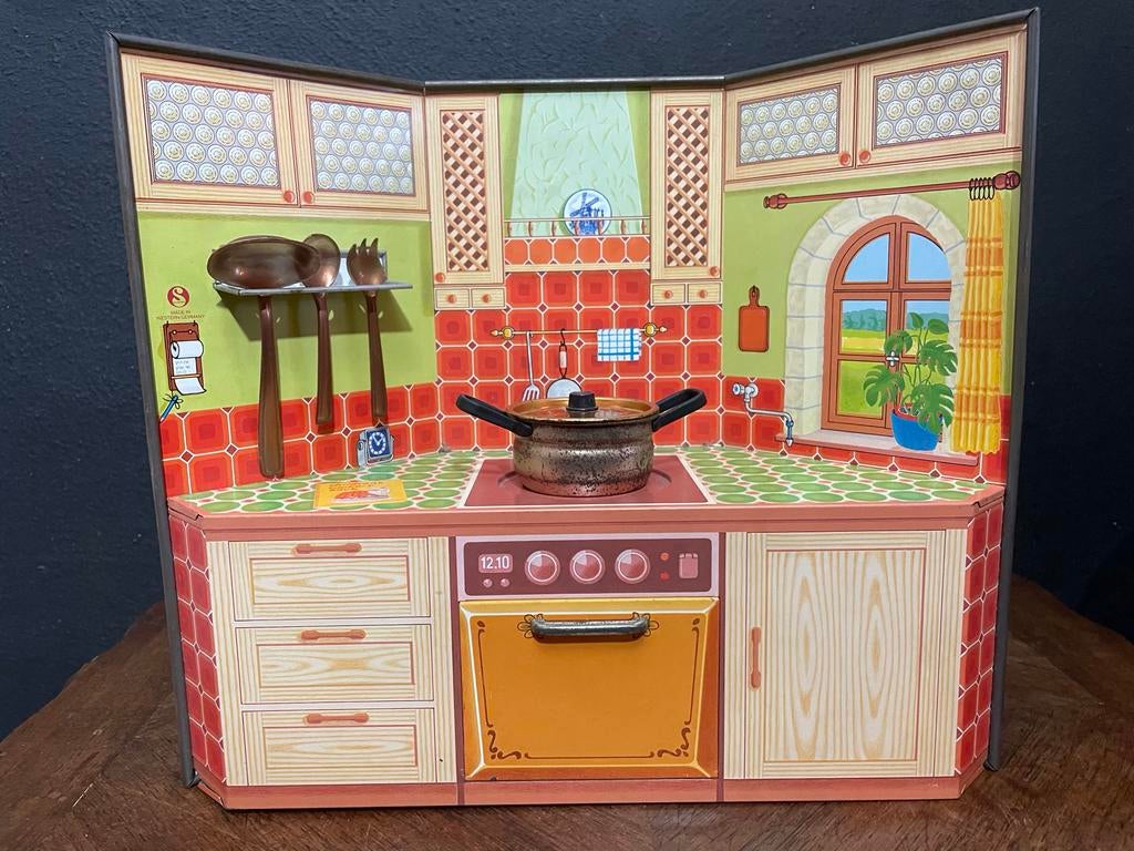Vintage blikken keukentje jaren '60 - Speelgoed, Antiek en Kunst, Antiek | Speelgoed, Ophalen of Verzenden