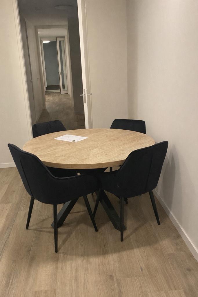 Rond eettafel 120cm, Huis en Inrichting, Tafels | Eettafels, Ophalen, Gebruikt, Rond, Vier personen
