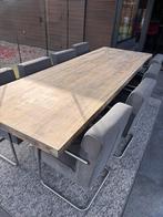 Eetkamer tafel eiken 300x100 blank, Ophalen, Industrieel modern, Eikenhout, 200 cm of meer
