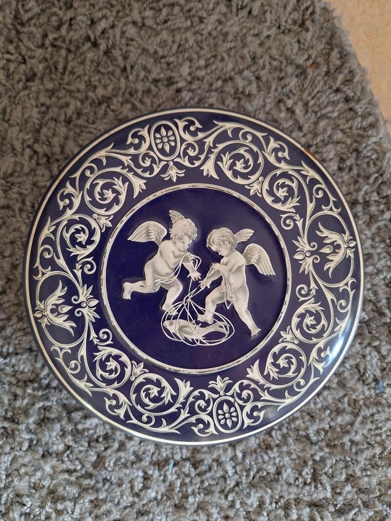 Vintage koektrommel met Engelen, Ophalen of Verzenden